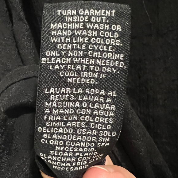 Zac & Rachel Black Semi-Shear Short-Sleeved Blouse - Picture 5 of 6